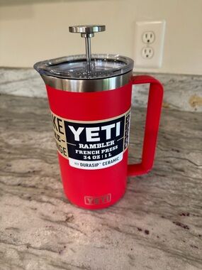 Yeti Rambler French Press Mug - Red with Stainless Trim
